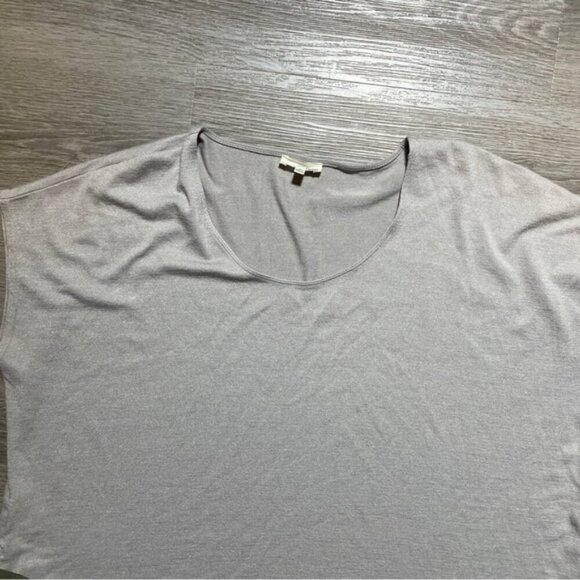 Aritzia Wilfred Gray Brown Boxy T-Shirt Medium Gray Tee - Picture 3 of 5